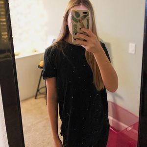 Men’s black Pacsun t-shirt with white splotches